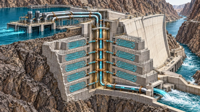 Vorkühlphase mit Flusswasser
